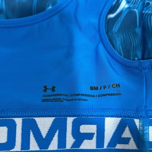 Under Armour Sports Bra Women’s Size SM Mid Printed Cross back Sports Bra NWT - Picture 8 of 9